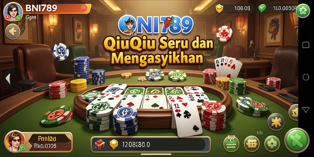 Screenshot gameplay BNI789 yang penuh aksi QiuQiu.