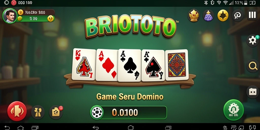 Tampilan gameplay seru BRIOTOTO yang penuh warna.