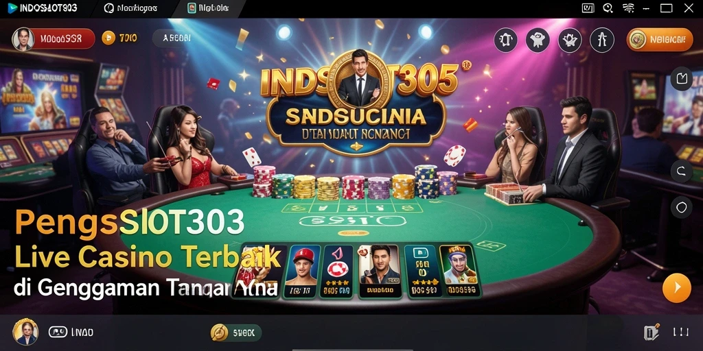 Tampilan menarik dari gameplay Live Casino di INDOSLOT303.
