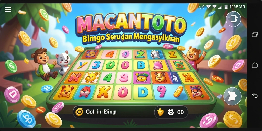 Tampilan utama gameplay Bingo di MACANTOTO yang seru.