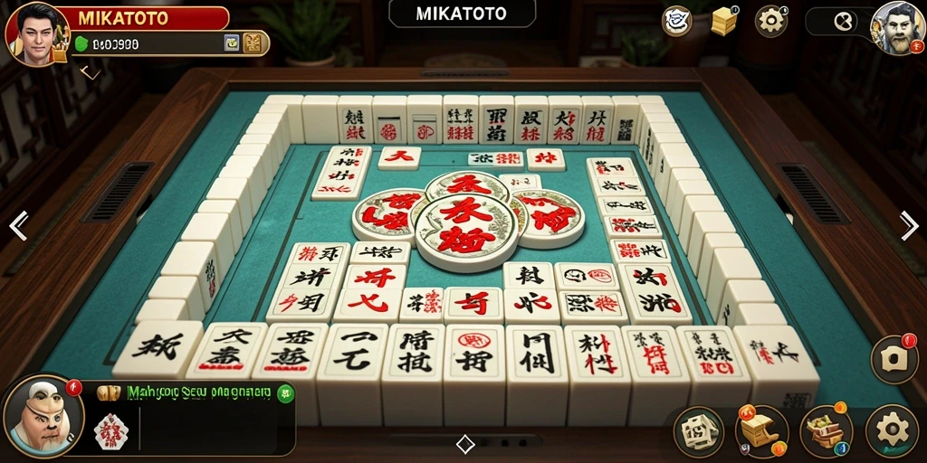 Tampilan utama gameplay MIKATOTO yang mendebarkan dalam permainan Mahjong.