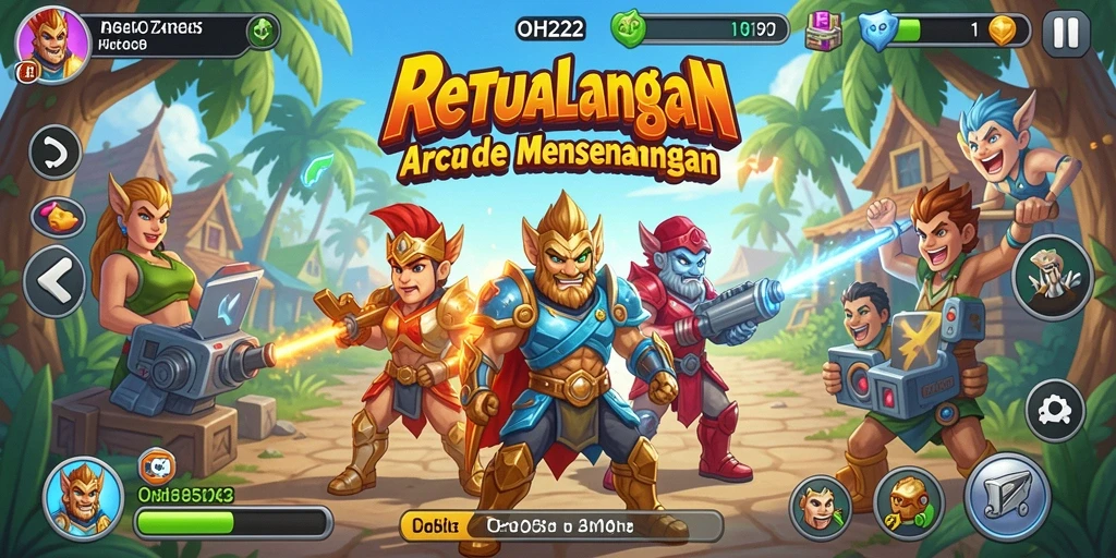 Tampilan gameplay seru dengan tantangan Arcade menarik.