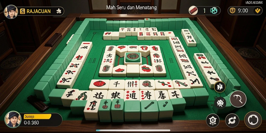 Screenshot gameplay RAJACUAN menampilkan tantangan Mahjong yang menarik.
