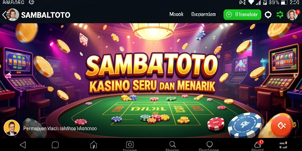 Tampilan menarik dari gameplay Kasino di SAMBALTOTO.