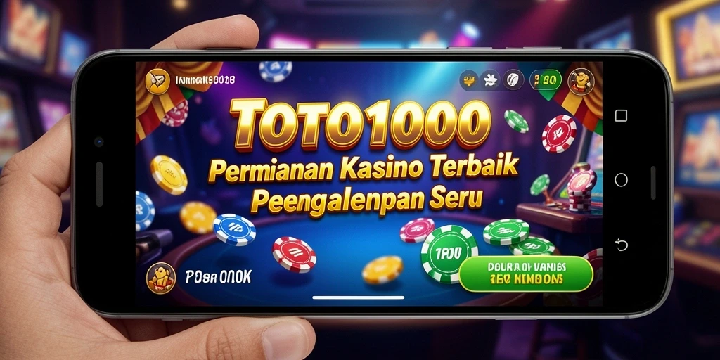 Screenshot utama TOTO1000 menampilkan gameplay seru dari berbagai permainan Kasino.